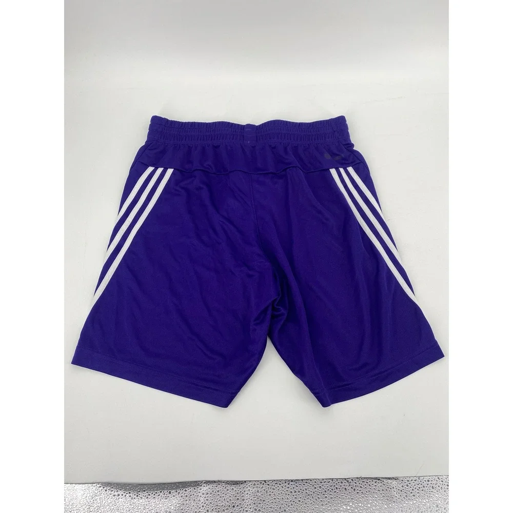Adidas CHCA Baseball Shorts Mens Medium Purple 3-Stripe Athletic Training Gym